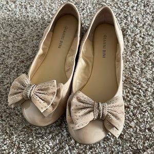 Cute patent leather and suede flat shoes